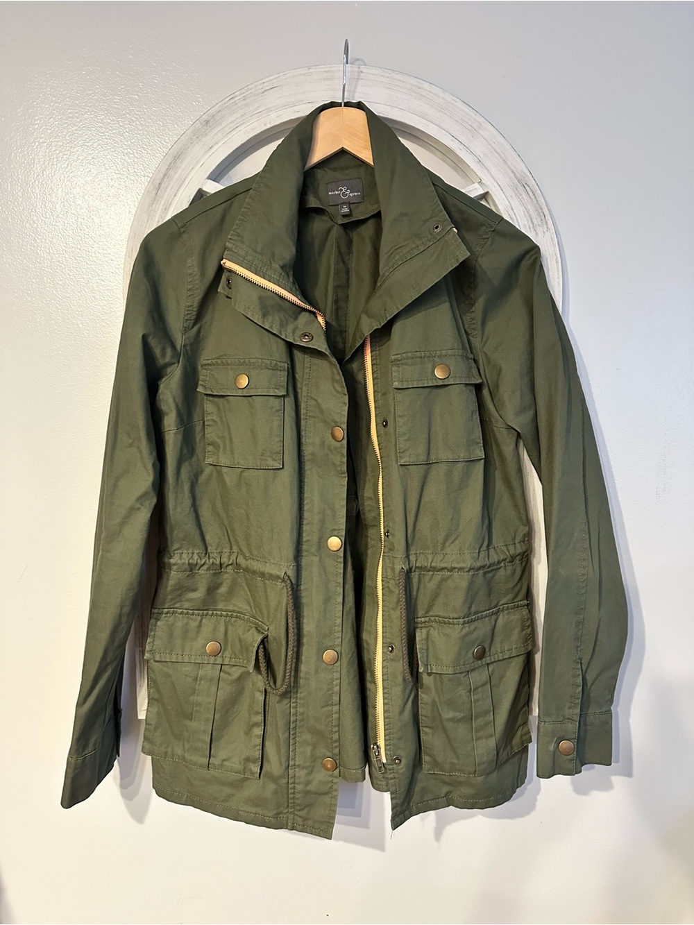 🍁Market & Spruce Olive Green Utility Jacket with Front Pockets